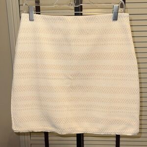Loft Chic Cream Mini Skirt - Size S